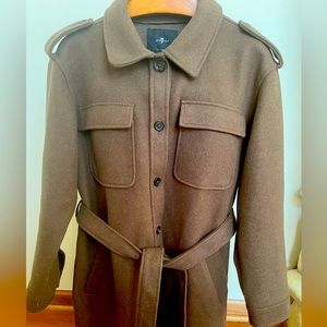 7 for All Mankind jacket, color- olive. Sz-Large